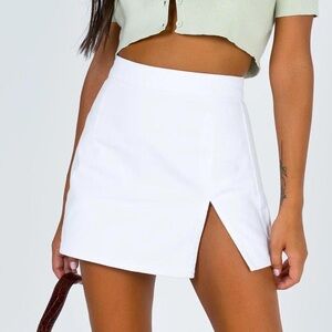Lioness White Mini Skirt with Slit